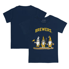 Milwaukee Brewers Tiny Turnip Youth Gnomes T-Shirt - Navy