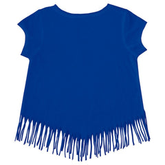 Los Angeles Dodgers Tiny Turnip Girls Youth Mermaid Fringe T-Shirt - Royal
