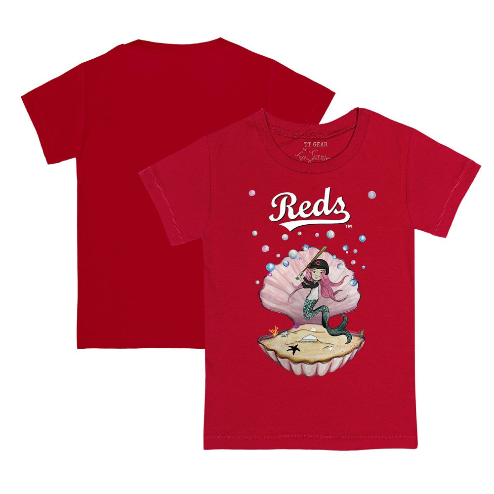 Cincinnati Reds Tiny Turnip Youth Mermaid T-Shirt - Red