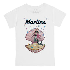 Miami Marlins Tiny Turnip Youth Mermaid T-Shirt - White