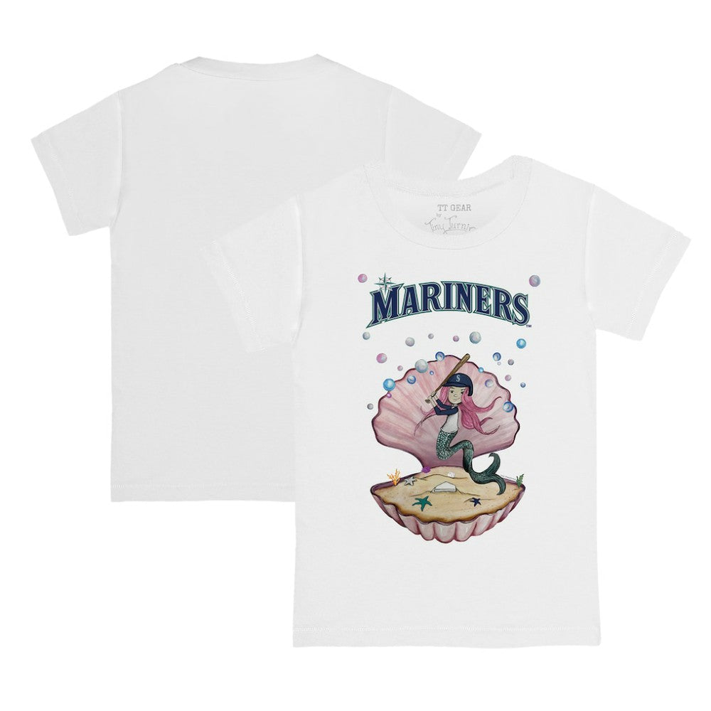 Seattle Mariners Tiny Turnip Youth Mermaid T-Shirt - White
