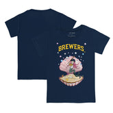 Milwaukee Brewers Tiny Turnip Youth Mermaid T-Shirt - Navy