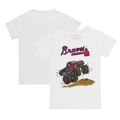 Atlanta Braves Tiny Turnip Youth Monster Truck T-Shirt - White