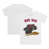 Boston Red Sox Tiny Turnip Youth Monster Truck T-Shirt - White