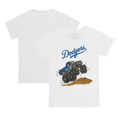 Los Angeles Dodgers Tiny Turnip Youth Monster Truck T-Shirt - White