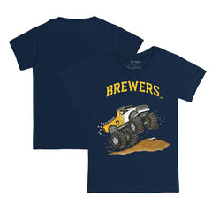 Milwaukee Brewers Tiny Turnip Youth Monster Truck T-Shirt - Navy