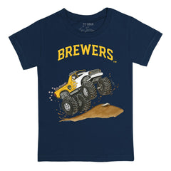 Milwaukee Brewers Tiny Turnip Youth Monster Truck T-Shirt - Navy