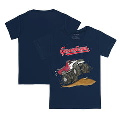 Cleveland Guardians Tiny Turnip Youth Monster Truck T-Shirt - Navy