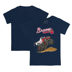 Atlanta Braves Tiny Turnip Youth Monster Truck T-Shirt - Navy