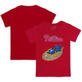 Philadelphia Phillies Tiny Turnip Youth Race Car T-Shirt - Red
