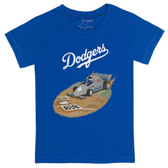 Los Angeles Dodgers Tiny Turnip Youth Race Car T-Shirt - Royal