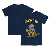 Milwaukee Brewers Tiny Turnip Youth Triceratops T-Shirt - Navy