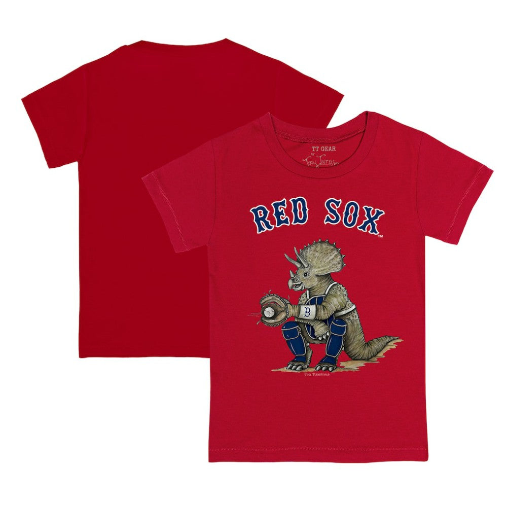 Boston Red Sox Tiny Turnip Youth Triceratops T-Shirt - Red