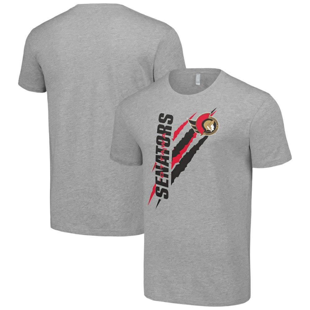 Ottawa Senators Starter Color Scratch T-Shirt Heather Gray
