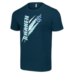 Seattle Kraken Starter Color Scratch T-Shirt Deep Sea Blue
