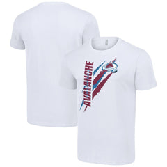 Colorado Avalanche Starter Color Scratch T-Shirt White