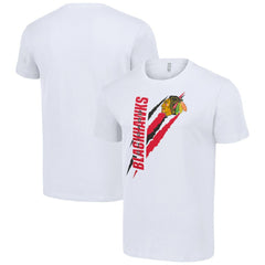 Chicago Blackhawks Starter Color Scratch T-Shirt White