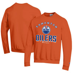 Edmonton Oilers Champion Eco Powerblend Crewneck Sweatshirt Orange