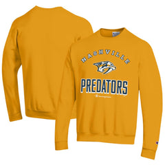 Nashville Predators Champion Eco Powerblend Crewneck Sweatshirt Gold