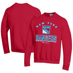 New York Rangers Champion Eco Powerblend Crewneck Sweatshirt Red