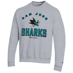 San Jose Sharks Champion Eco Powerblend Crewneck Sweatshirt Gray