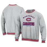 Montreal Canadiens Champion Reverse Weave Yarn Dye Pullover Sweatshirt Heather Gray