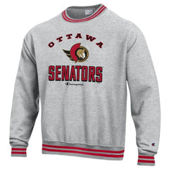 Ottawa Senators Champion Reverse Weave Yarn Dye Pullover Sweatshirt Heather Gray