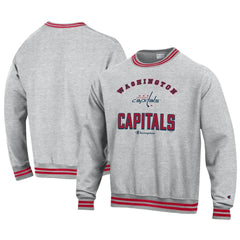 Washington Capitals Champion Reverse Weave Yarn Dye Pullover Sweatshirt Heather Gray