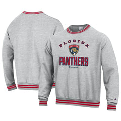 Florida Panthers Champion Reverse Weave Yarn Dye Pullover Sweatshirt Heather Gray