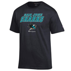 San Jose Sharks Champion Jersey T-Shirt Black