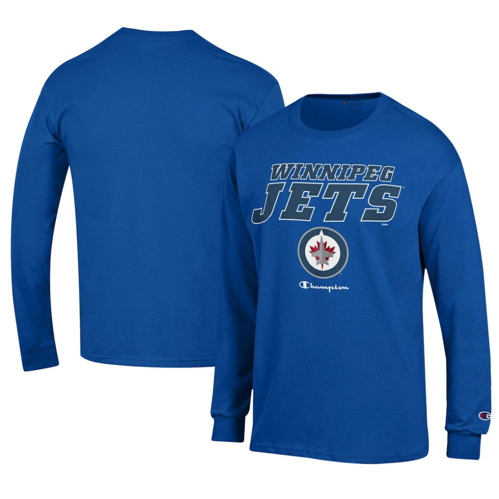 Winnipeg Jets Champion Long-Sleeve Jersey T-Shirt Royal