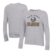 New York Islanders Champion Women's Core Long Sleeve T-Shirt Heather Gray