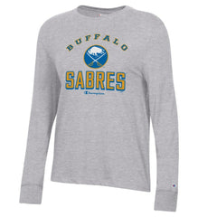 Buffalo Sabres Champion Women's Core Long Sleeve T-Shirt Heather Gray