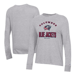 Columbus Blue Jackets Champion Women's Core Long Sleeve T-Shirt Heather Gray