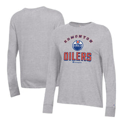 Edmonton Oilers Champion Women's Core Long Sleeve T-Shirt Heather Gray