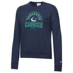 Vancouver Canucks Champion Women's Powerblend Pullover Sweatshirt Navy