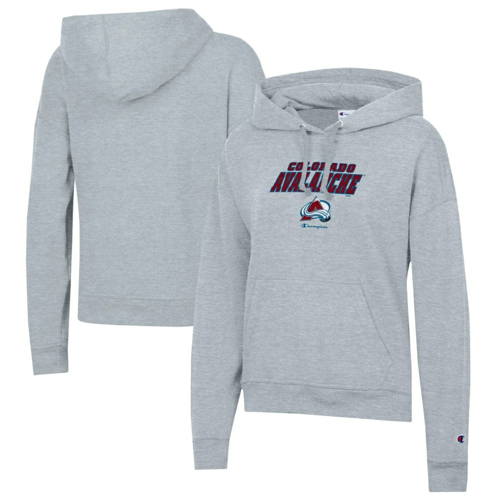 Colorado Avalanche Champion Women's Powerblend Fleece Pullover Hoodie Gray