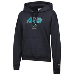 San Jose Sharks Champion Women's Powerblend Fleece Pullover Hoodie Black