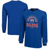 Edmonton Oilers Champion Youth Long-Sleeve Jersey T-Shirt Royal