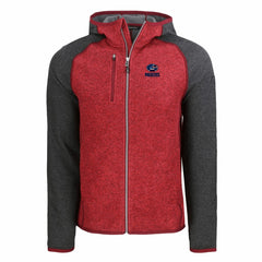 Green Bay Packers Cutter & Buck Americana Mainsail Full-Zip Hooded Jacket - Heather Red/Heather Charcoal on sale