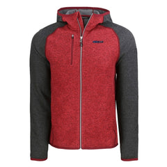 San Francisco 49ers Cutter & Buck Americana Mainsail Full-Zip Hooded Jacket - Heather Scarlet/Heather Charcoal sale