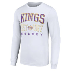Los Angeles Kings Starter Retro Graphic Long Sleeve Crew T-Shirt White
