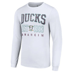 Anaheim Ducks Starter Retro Graphic Long Sleeve Crew T-Shirt White