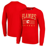 Calgary Flames Starter Retro Graphic Long Sleeve Crew T-Shirt Red
