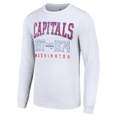 Washington Capitals Starter Retro Graphic Long Sleeve Crew T-Shirt White