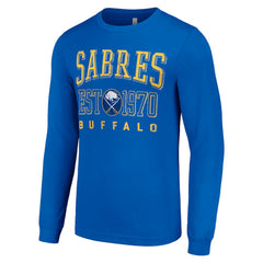 Buffalo Sabres Starter Retro Graphic Long Sleeve Crew T-Shirt Royal