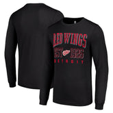 Detroit Red Wings Starter Retro Graphic Long Sleeve Crew T-Shirt Black