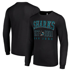 San Jose Sharks Starter Logo Graphic Long Sleeve T-Shirt Black