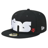 Minnesota Twins Checkered Undervisor 59FIFTY Fitted Hat - Black | New Era
