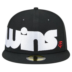 Minnesota Twins Checkered Undervisor 59FIFTY Fitted Hat - Black | New Era